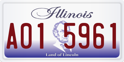 IL license plate A015961
