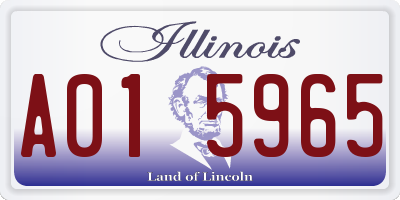 IL license plate A015965