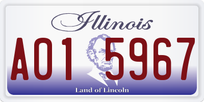 IL license plate A015967