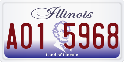 IL license plate A015968