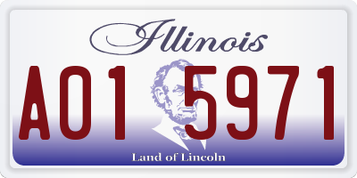 IL license plate A015971