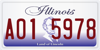 IL license plate A015978