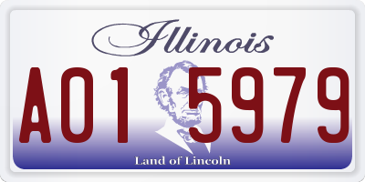 IL license plate A015979