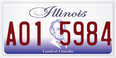 IL license plate A015984
