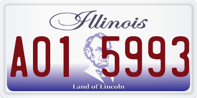 IL license plate A015993