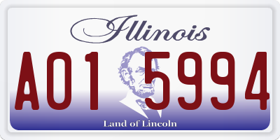 IL license plate A015994