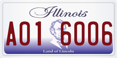 IL license plate A016006