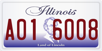 IL license plate A016008