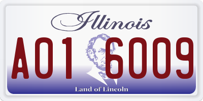 IL license plate A016009
