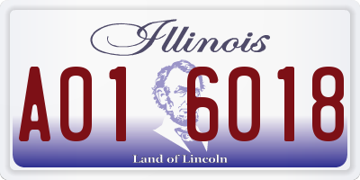 IL license plate A016018