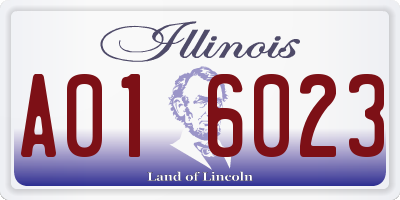 IL license plate A016023