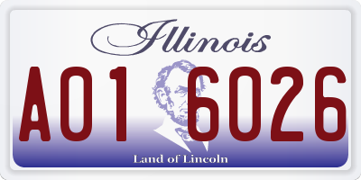 IL license plate A016026