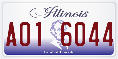 IL license plate A016044