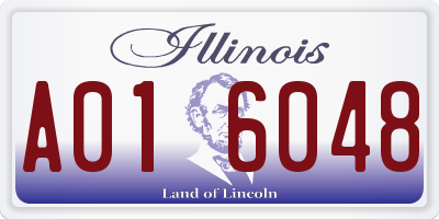 IL license plate A016048