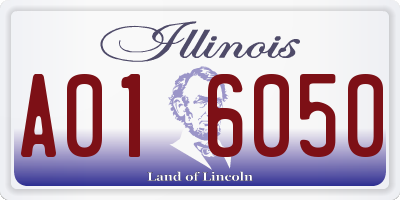 IL license plate A016050