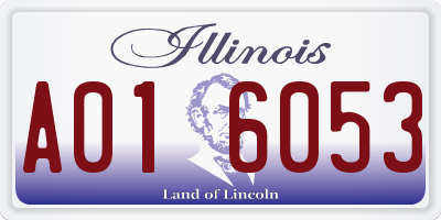 IL license plate A016053