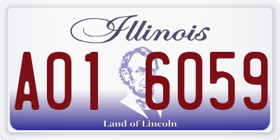 IL license plate A016059