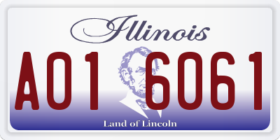 IL license plate A016061