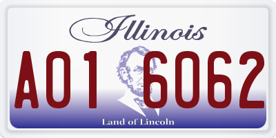 IL license plate A016062