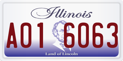 IL license plate A016063
