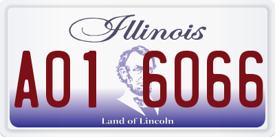 IL license plate A016066