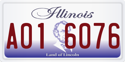 IL license plate A016076