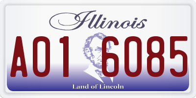 IL license plate A016085