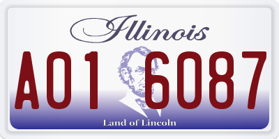 IL license plate A016087