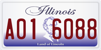 IL license plate A016088
