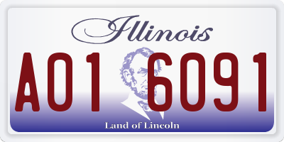 IL license plate A016091