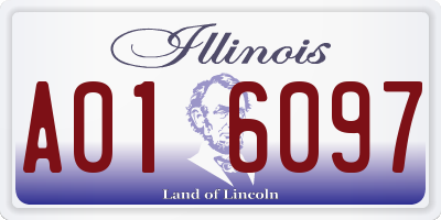 IL license plate A016097