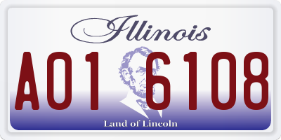 IL license plate A016108