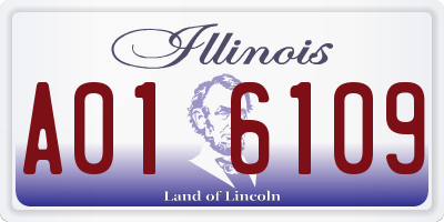 IL license plate A016109