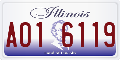 IL license plate A016119