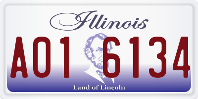IL license plate A016134