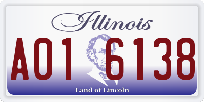 IL license plate A016138