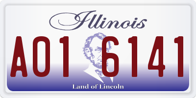 IL license plate A016141