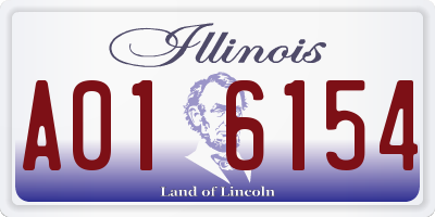 IL license plate A016154