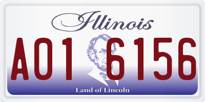 IL license plate A016156