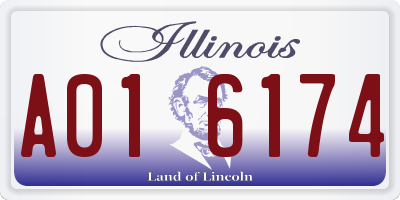 IL license plate A016174