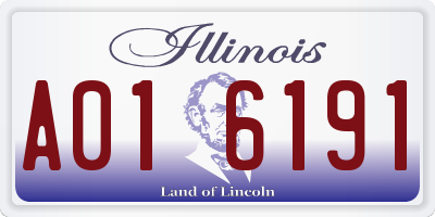 IL license plate A016191