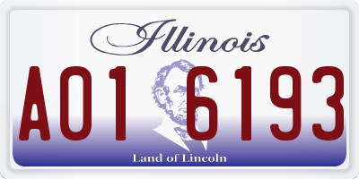 IL license plate A016193