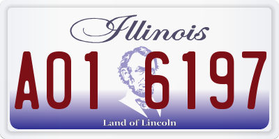 IL license plate A016197