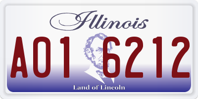 IL license plate A016212