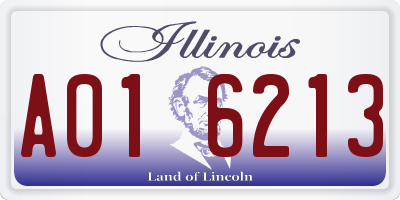 IL license plate A016213