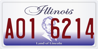 IL license plate A016214