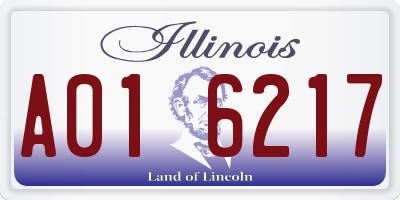 IL license plate A016217