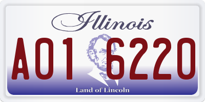 IL license plate A016220