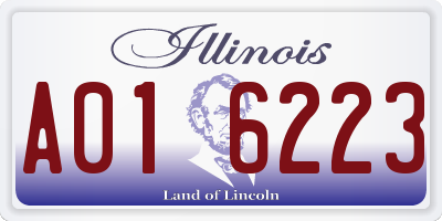 IL license plate A016223