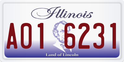 IL license plate A016231